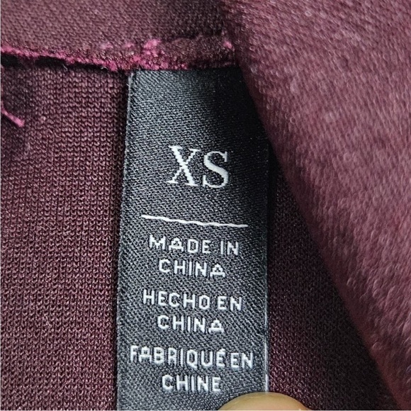 WHBM Cabernet Faux Leather Drape Front Jacket S XS - Picture 4 of 8